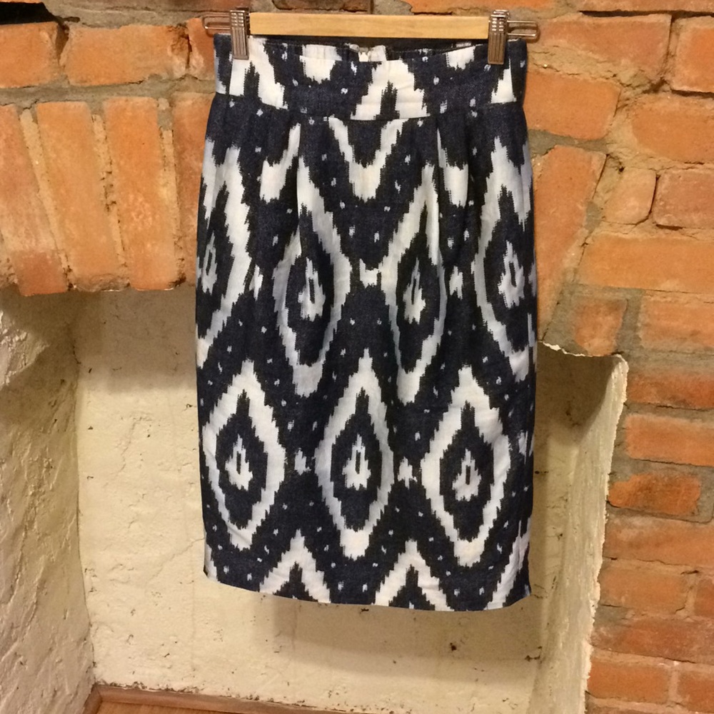 J. Crew Collection Ikat Silk Skirt
